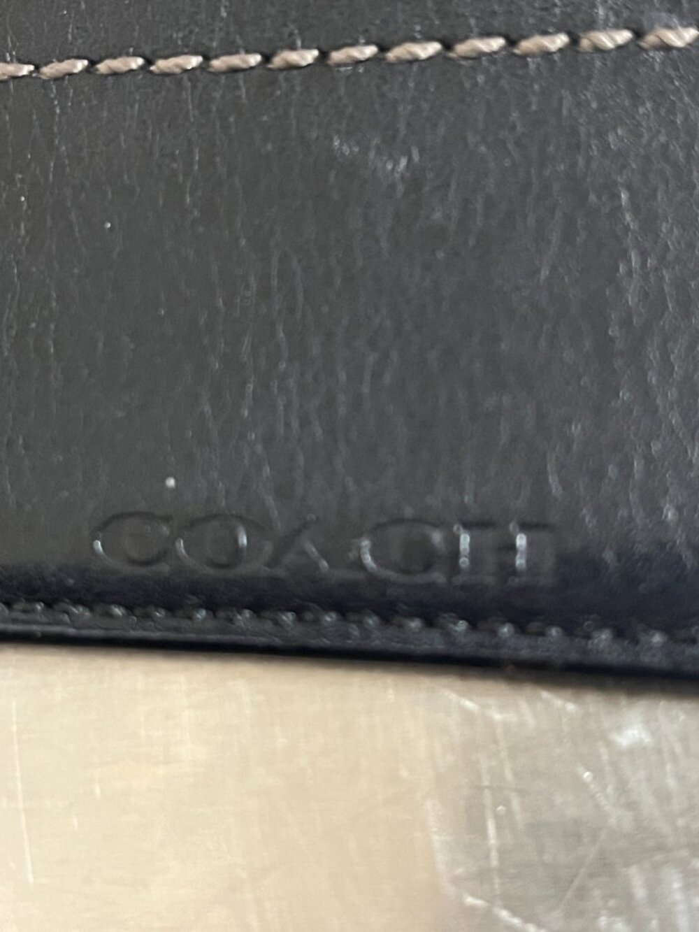 COACH Gray & Black Card Holder - Picture 3 of 4